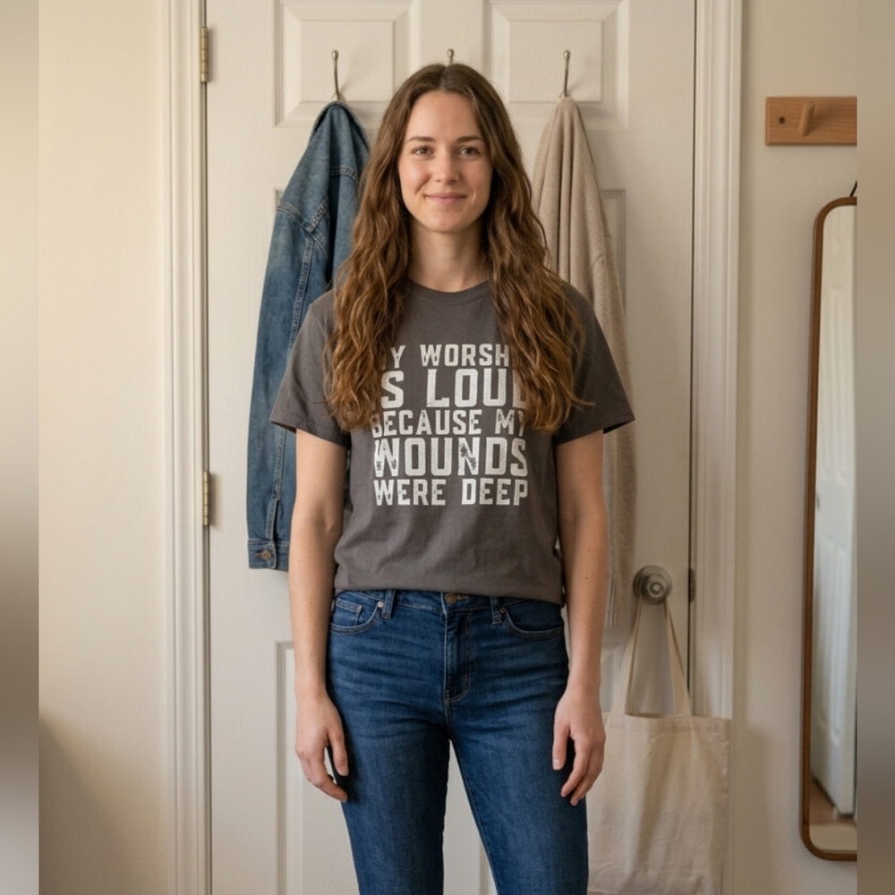 Gildan Dark Gray Heavy Cotton T-Shirt
